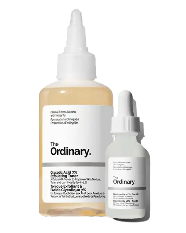 Set of Niacinamide 10% + Zinc 1% Serum & Glycolic Acid 7% Toner