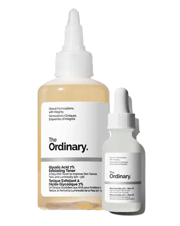 Set of Niacinamide 10% + Zinc 1% Serum & Glycolic Acid 7% Toner