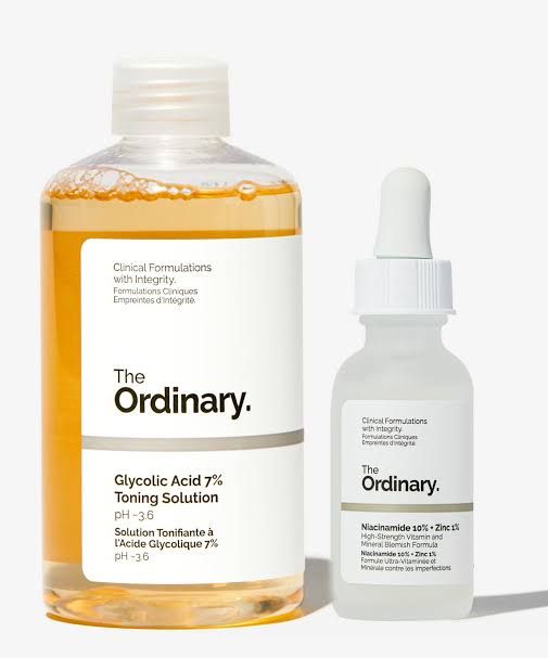 Niacinamide serum + Gycolic acid toner duo
