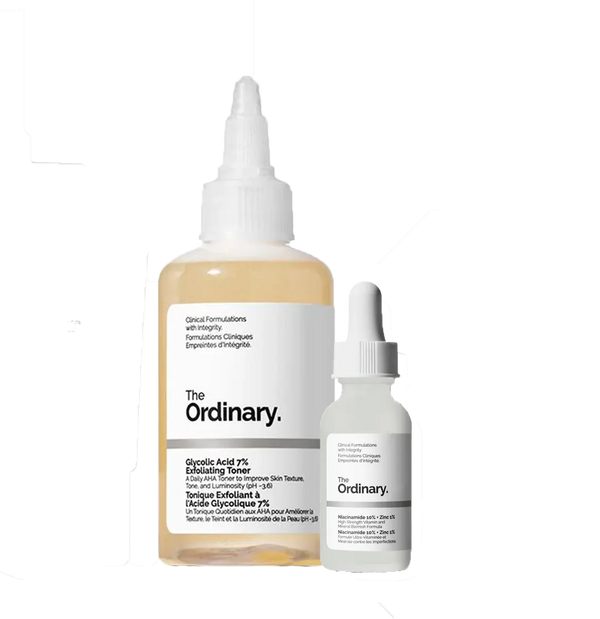 Niacinamide serum + Gycolic acid toner duo