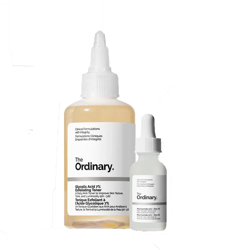 Niacinamide serum + Gycolic acid toner duo